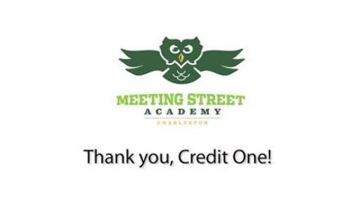 Meeting Street Academy students and faculty thank Credit One Bank for continuing to support their school