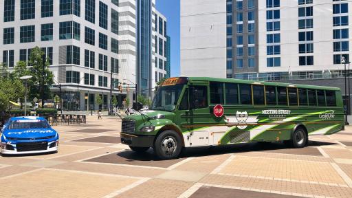 Thanks to Credit One Bank and the NASCAR Foundation, this newly donated bus was able to look cool even next to Kyle Larson&rsquo;s #42 Chevy Camaro ZL1!