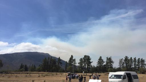 Filming under a mostly clear sky