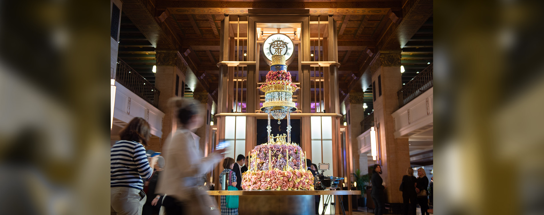 Giant cake in the lobby.
