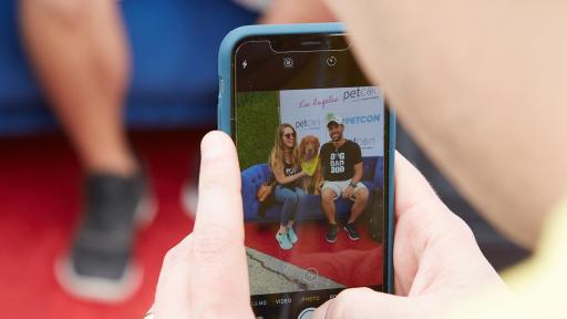 Person taking a photo with their phone