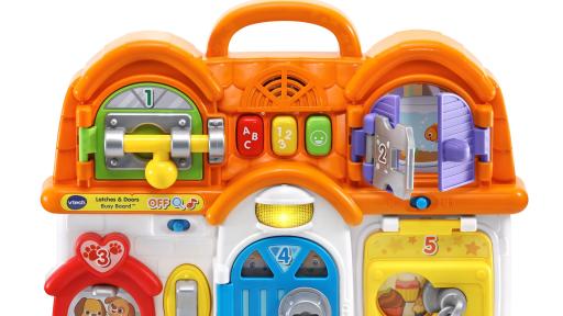 VTech® announces the availability of new infant, toddler and preschool toys, including the Latches & Doors Busy Board™.