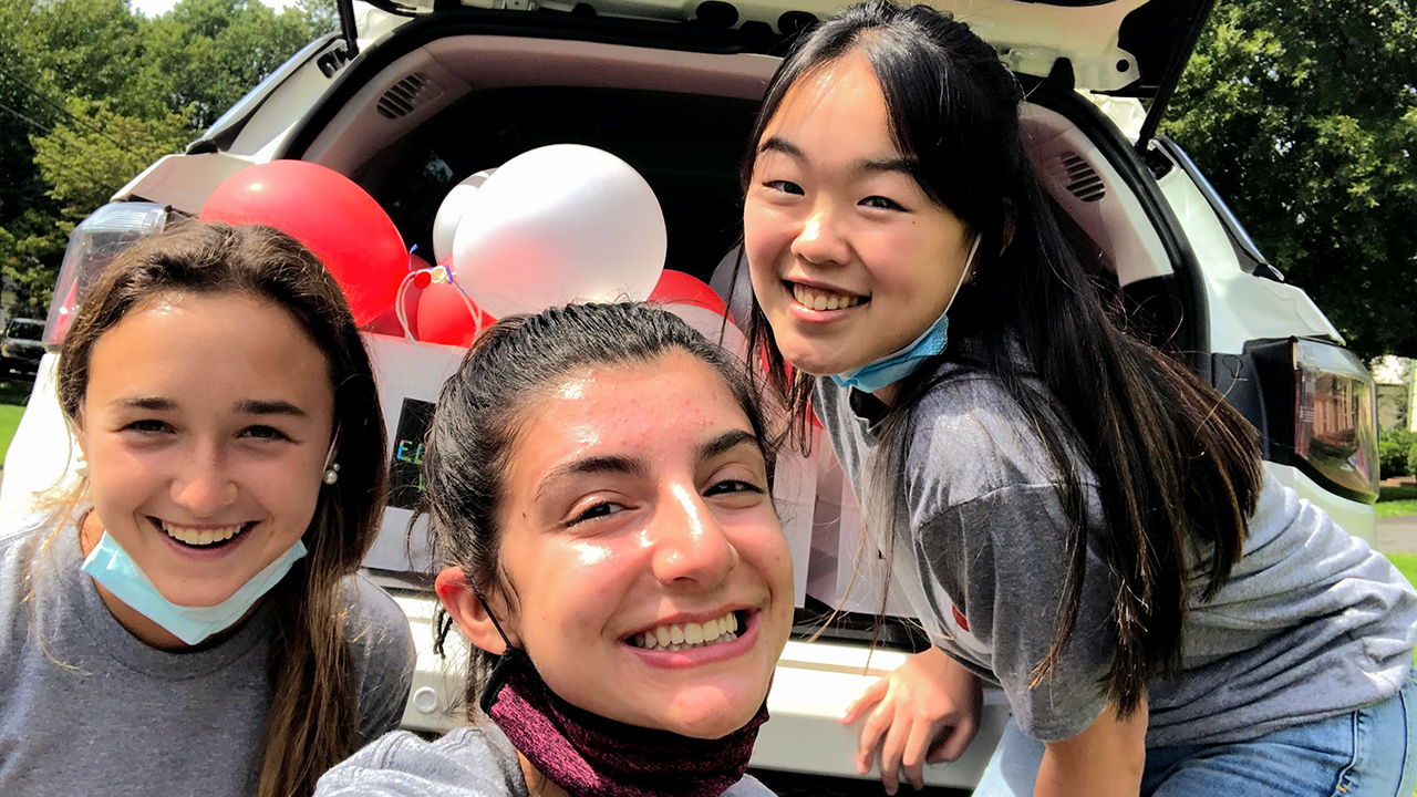 National Students of the Year runners-up, Team CUREsaders co-candidates Kaeden Koons-Perdikis, Calla O’Neil and Ella Song of Georgetown Visitation Preparatory School and Whittle School and Studios in Washington, D.C.