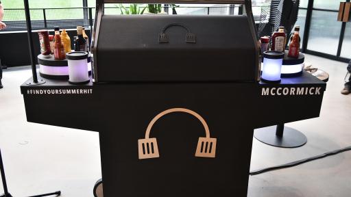 DJ Jazzy Jeff and Pitmaster Myron Mixon team up to create summertime tunes and grilling favorites on the SUMR HITS 5000, a first-of-its kind grill and DJ innovation created by McCormick designed to bring food and music together like never before. Through custom technology, the two produce beats based on food placement and product usage, ultimately creating custom music tracks that bring the party to life and make any summer BBQ a hit. Photo credit: Theo Wargo/Getty Images for McCormick