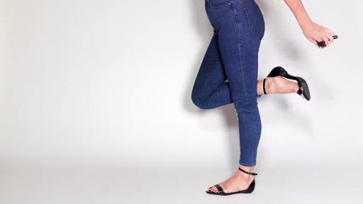 Pashion Footwear changes from a heel to a flat in a matter of seconds.