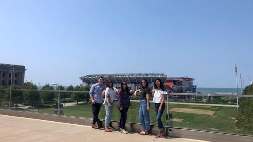 The interns caught a view of Cleveland’s lakefront and Home of the Future Super Bowl Champions after concluding their MultiVu Learning Week.