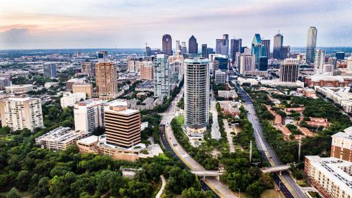 View of Northern side of Harwood District with Citymark and Bleu Ciel featured. Photo by Rob Underwood