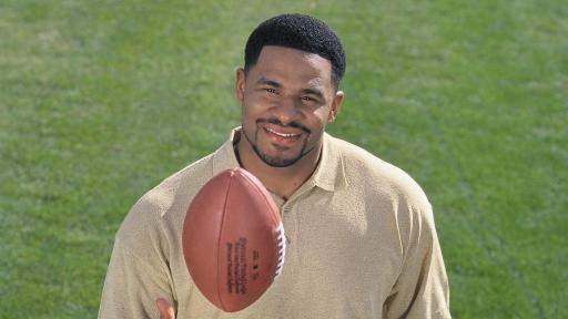 Jerome with a football