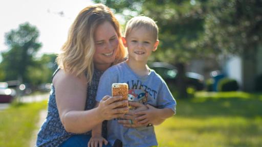 Parent Using Here Comes the Bus