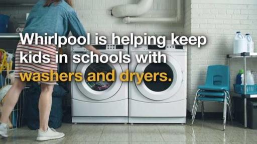 This academic year, the Care Counts™ laundry program by Whirlpool installed washers and dryers in a total of 82 schools in 18 cities across the United States