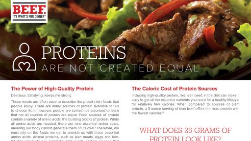 Proteins are not created equal