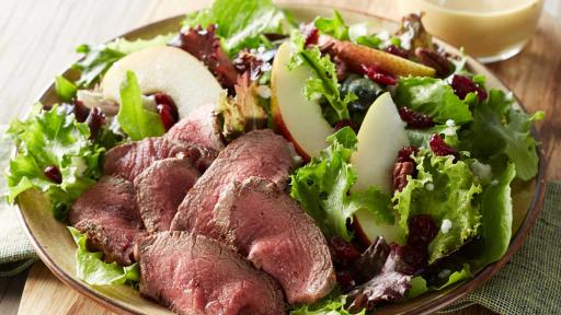 tenderloin-cranberry-and-pear-salad-with-honey-mustard-dressing-horizontal
