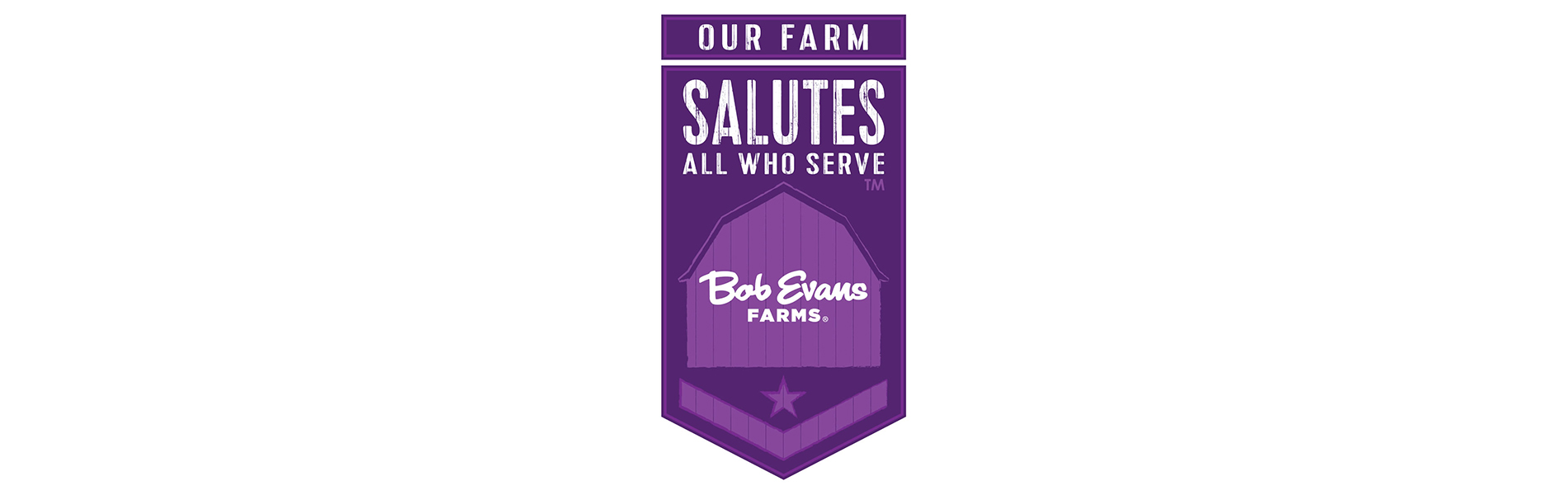 Our Farm Salutes All Who Serve | Bob Evans logo