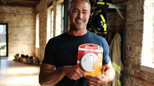 Slim Photoelectric Smoke Alarm with 10-Year Battery