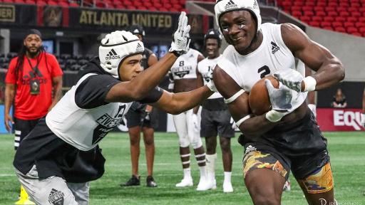 Men playing football