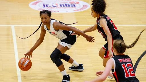 Girls playing basketball