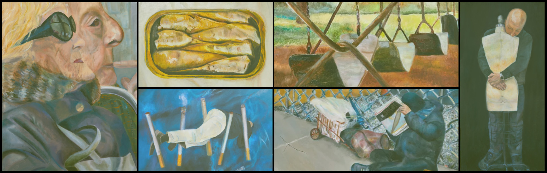 collage of paintings