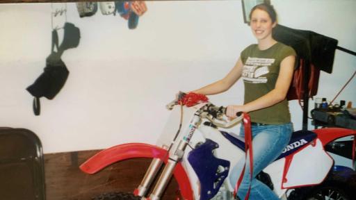 Sara On Her Dirt Bike