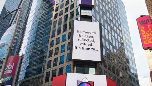 The Association of National Advertisers' (ANA) Alliance for Inclusive and MultiCultural Marketing (AIMM) launches #SeeALL campaign promoting greater diversity and cultural inclusion in brand advertising with a billboard takeover in NYC's Times Square on Monday, Sept. 23, 2019.
