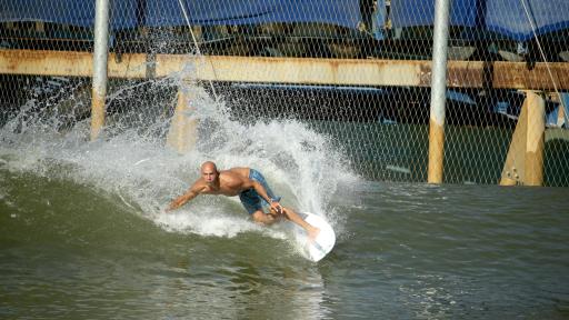 Breitling Surfers Squad Member Kelly Slater at his Surf Ranch in Leemore, California.