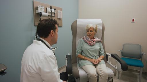 Doctor talking to patient
