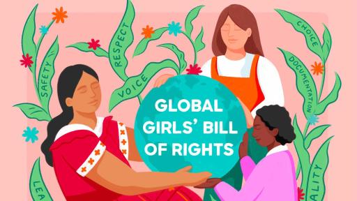 1,000+ girls all over the world have submitted their most important rights for the #GirlsBillofRights in advance of this year’s International Day of the Girl. (Illustrator: Louisa Cannell)