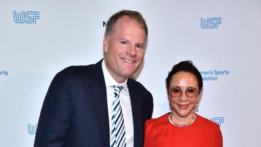 John Burke and Sheila C. Johnson on Red Carpet
