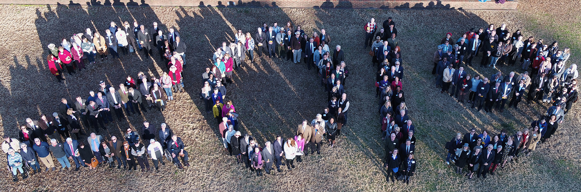 People lined up to form a 2019