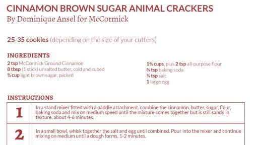 Cinnamon Brown Sugar Animal Crackers Recipe