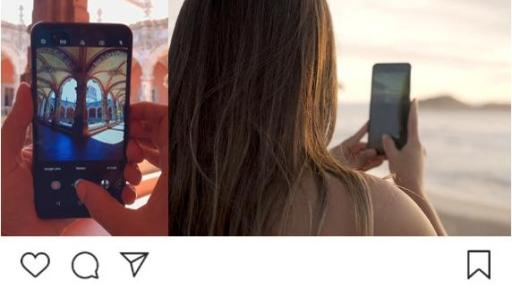 Instagram post: collage of creators using LG Mobile