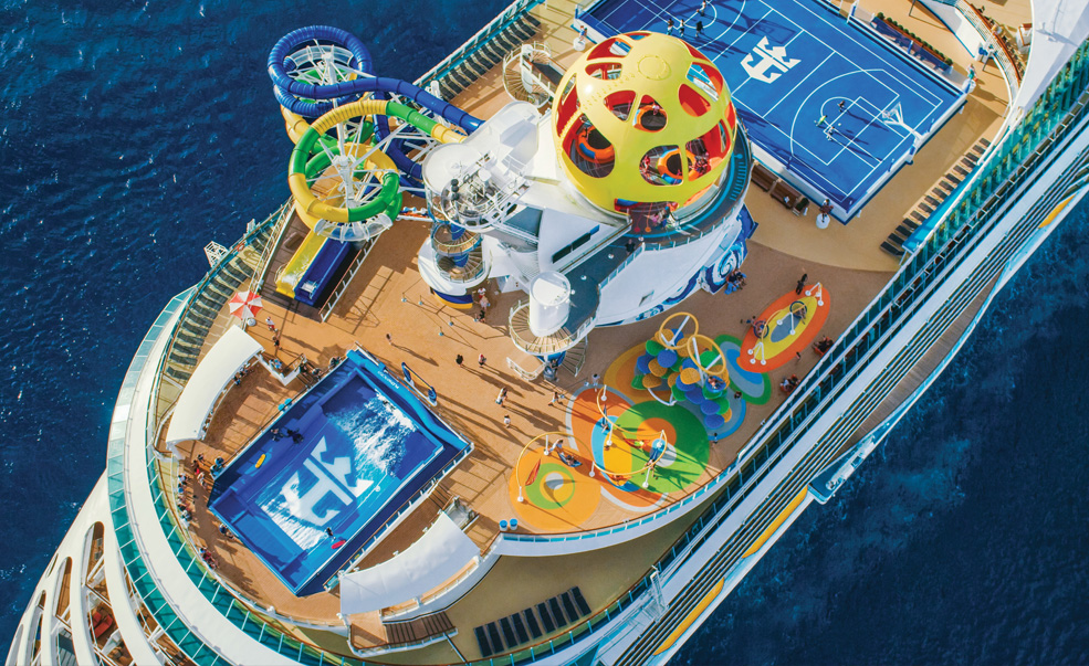 Aerial image of cruise ship Mariner of the Seas