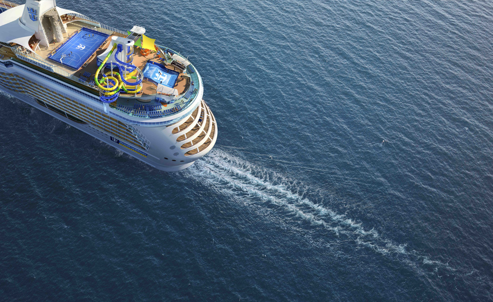 Image of Cruise ship in a Jordan Sunrise