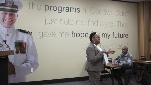 Goodwill is proud to help our nation’s veterans transition to new careers with employment training, financial stability tools, and other community-based programs.