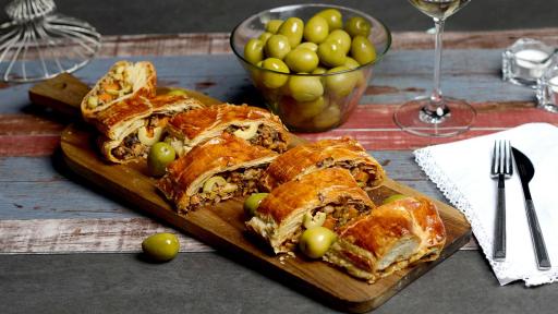 image of olives;thanksgiving;vegan wellington