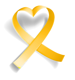 Gold Heart Ribbon