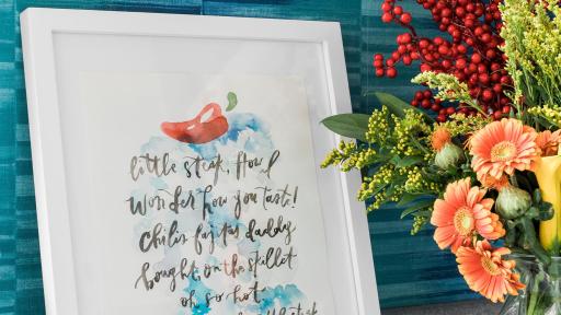A chili's inspired poem in a decorative frame