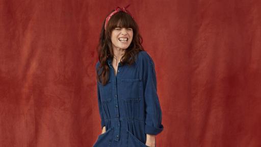 THE GREAT. x Cotton &lsquo;The Rosie Jumpsuit.&rsquo; This timeless silhouette honors the fearless women who do great things and create history. It was inspired by the iconic cotton workwear that was as resilient as Rosie herself. You too can be a modern day Rosie.  Photo Credit: Courtesy of THE GREAT. (Photography by Morgan Pansing)