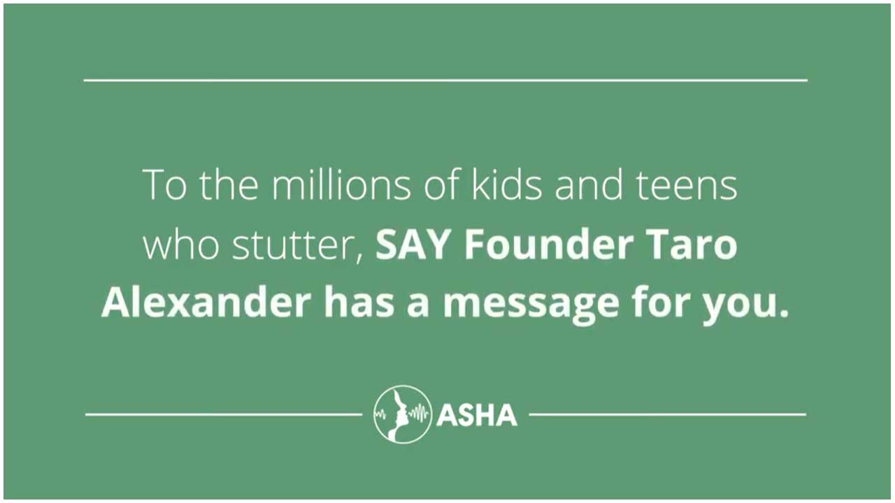 A message from Taro Alexander