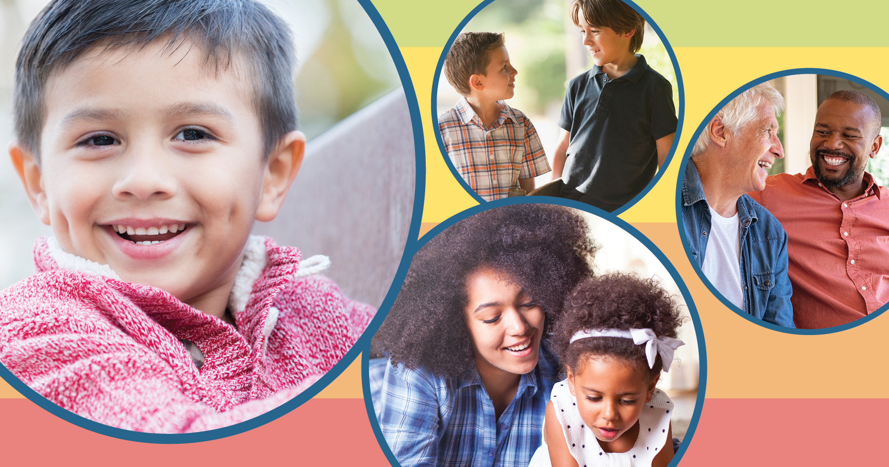 Graphic of children and parents