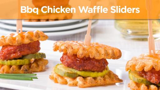 BBQ Chicken Waffle Sliders Video