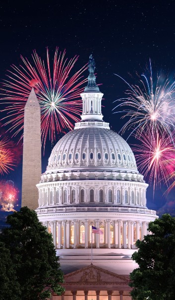 Fireworks over U.S. Capitol