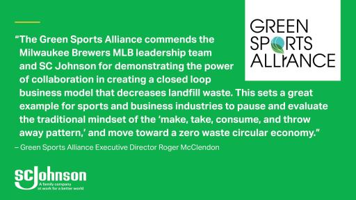 The Green Sports Alliance supports professional sports recycling and sustainability efforts.