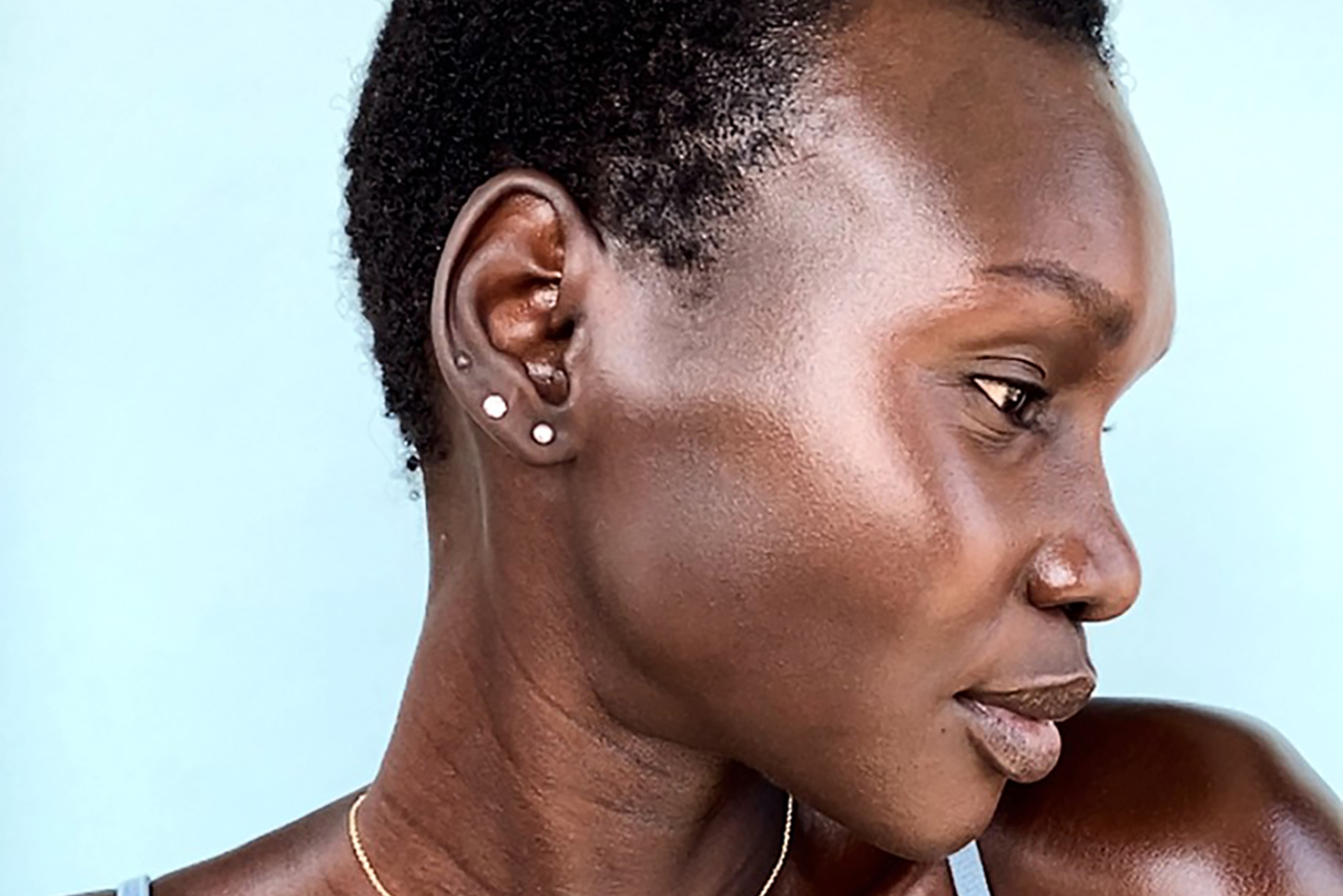 Woman looking to the side