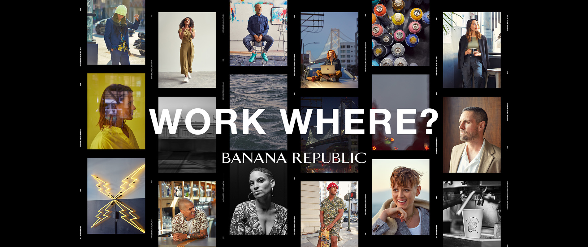 Collage of models posing