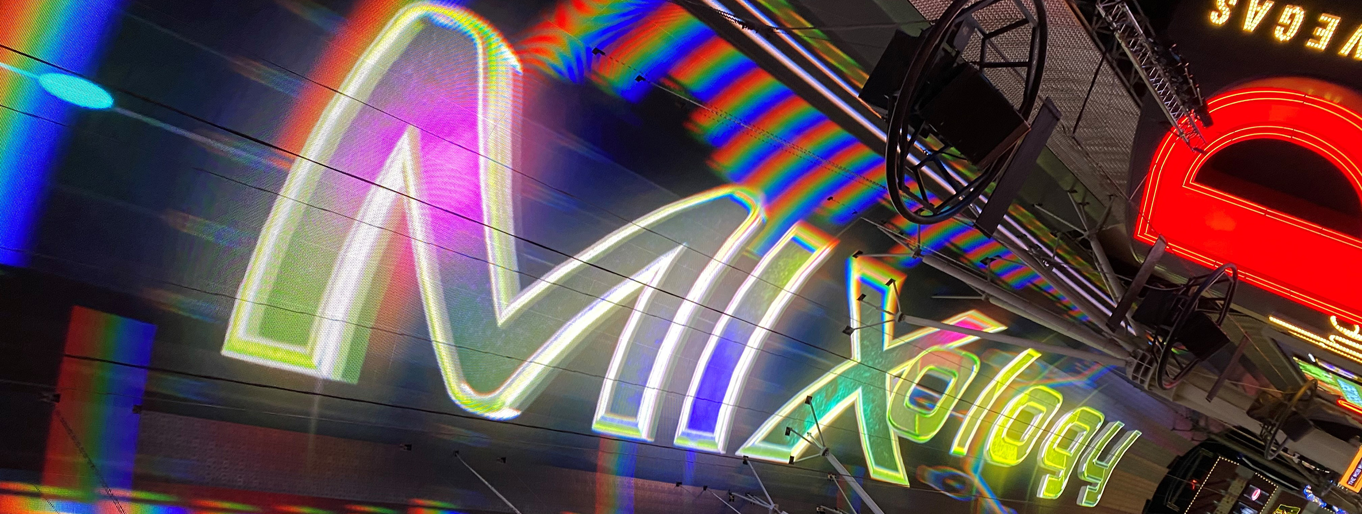 MIXology spelled out during light show