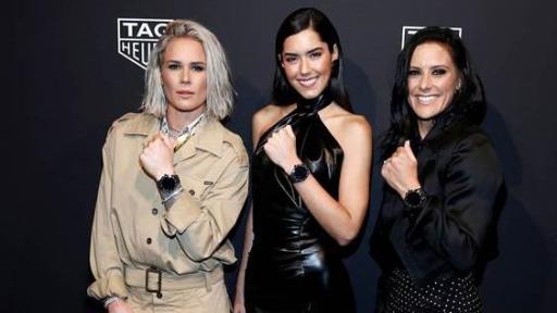 Ashlyn Harris, Paulina Vega and Ali Krieger attended the TAG Heuer Connected launch in NY on 12 March 2020