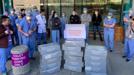 BlanQuil had the pleasure of giving out BlanQuils to Frontline Workers at Beth Israel Deaconess Medical Center on Thursday.  We appreciate everything they are doing to help save lives. We want to thank all First Responders and everyone who risks their lives to help others in need. You all deserve a good night's sleep.