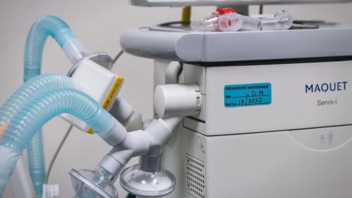 Medical ventilation device with tubing