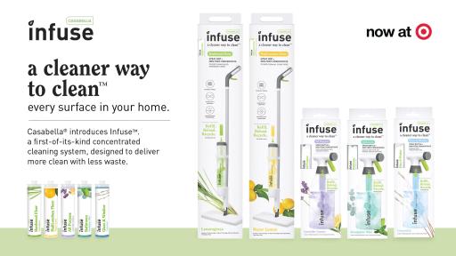 Casabella introduces Infuse, a powerful concentrated cleaning system designed to reduce waste, and provide an effective way to clean every surface in your home.
