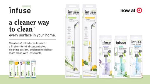 Casabella introduces Infuse, a powerful concentrated cleaning system designed to reduce waste, and provide an effective way to clean every surface in your home.